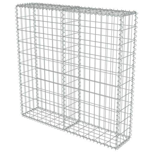 NNEVL Gabion Wall with Covers Galvanised Steel 100x20x100 cm