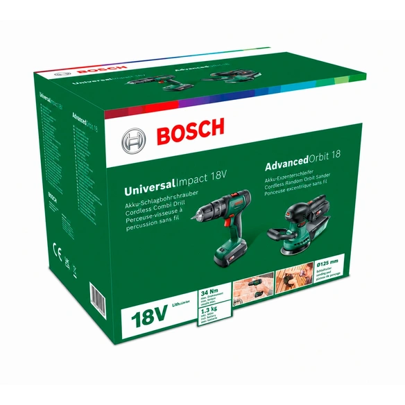 DIY-Set, UniversalImpact 18V AdvancedOrbit 18V AL18V-20, inkl. 2x Akku (2 Ah), Ladegerät AL18V-20