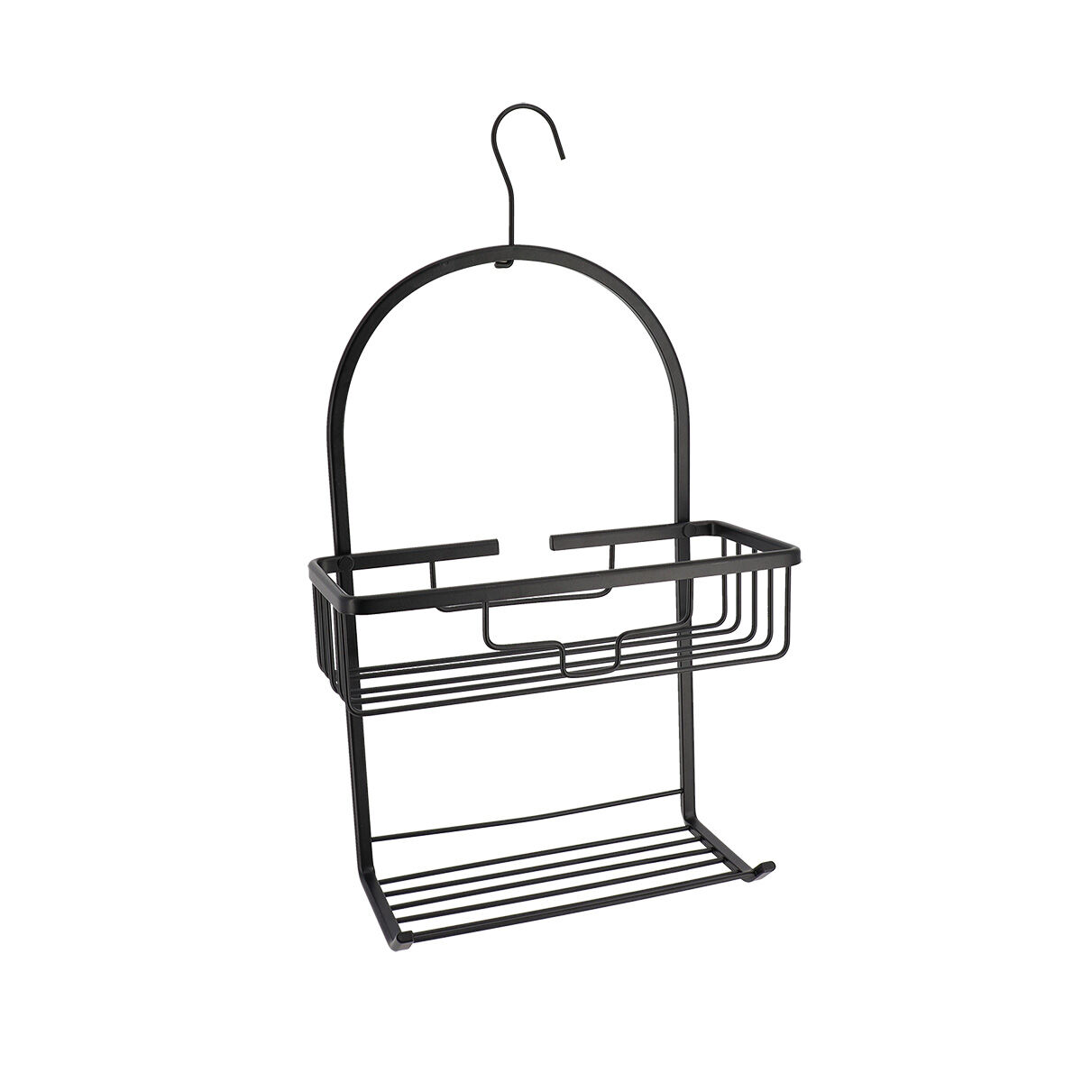 Suporte De Duche Preto Com Gancho