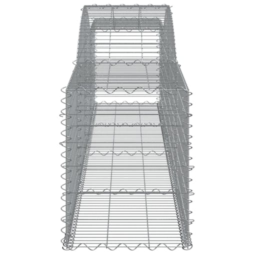 NNEVL Arched Gabion Baskets 4 pcs 400x50x60/80 cm Galvanised Iron