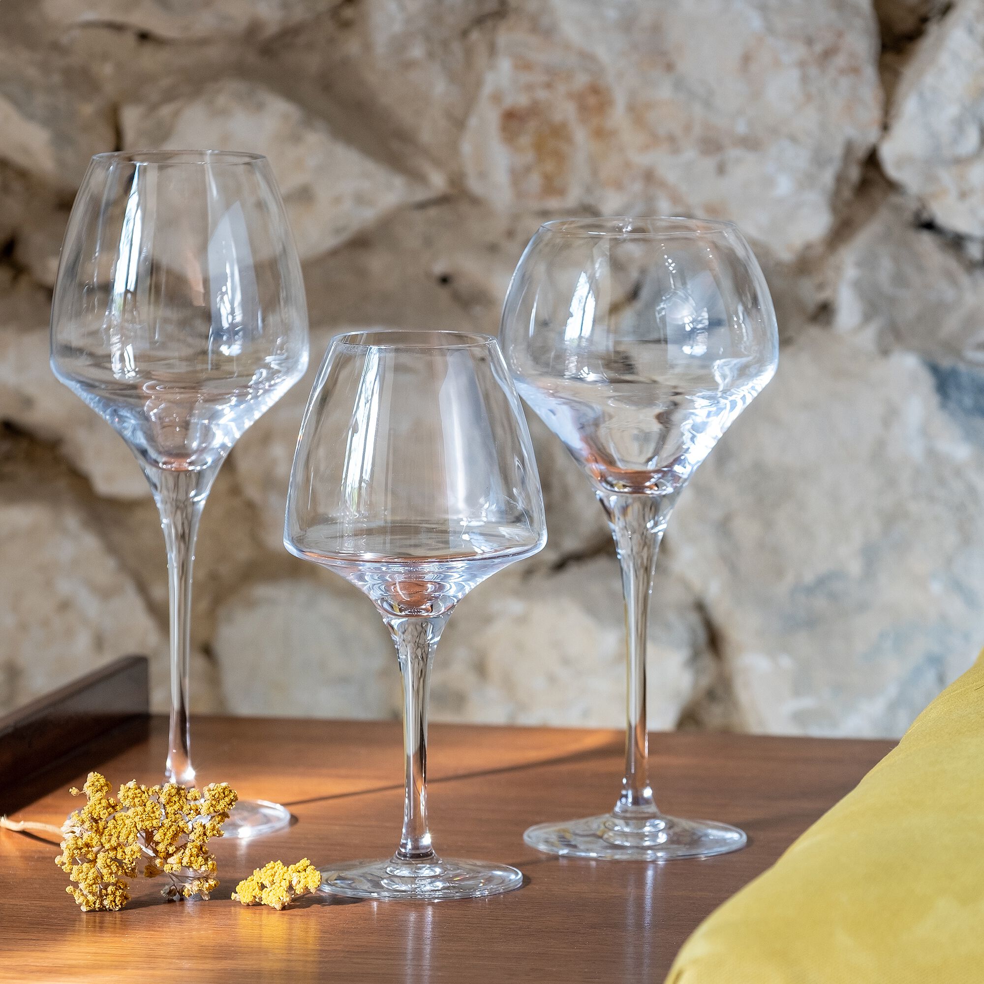 OPEN UP - Lot de 6 verres à pied en cristallin 37cl - transparent