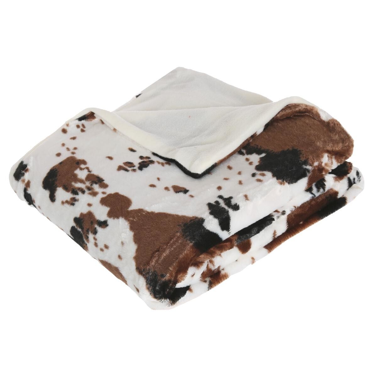 Faux fur plaid "3D Geo" White, 130x160 cm