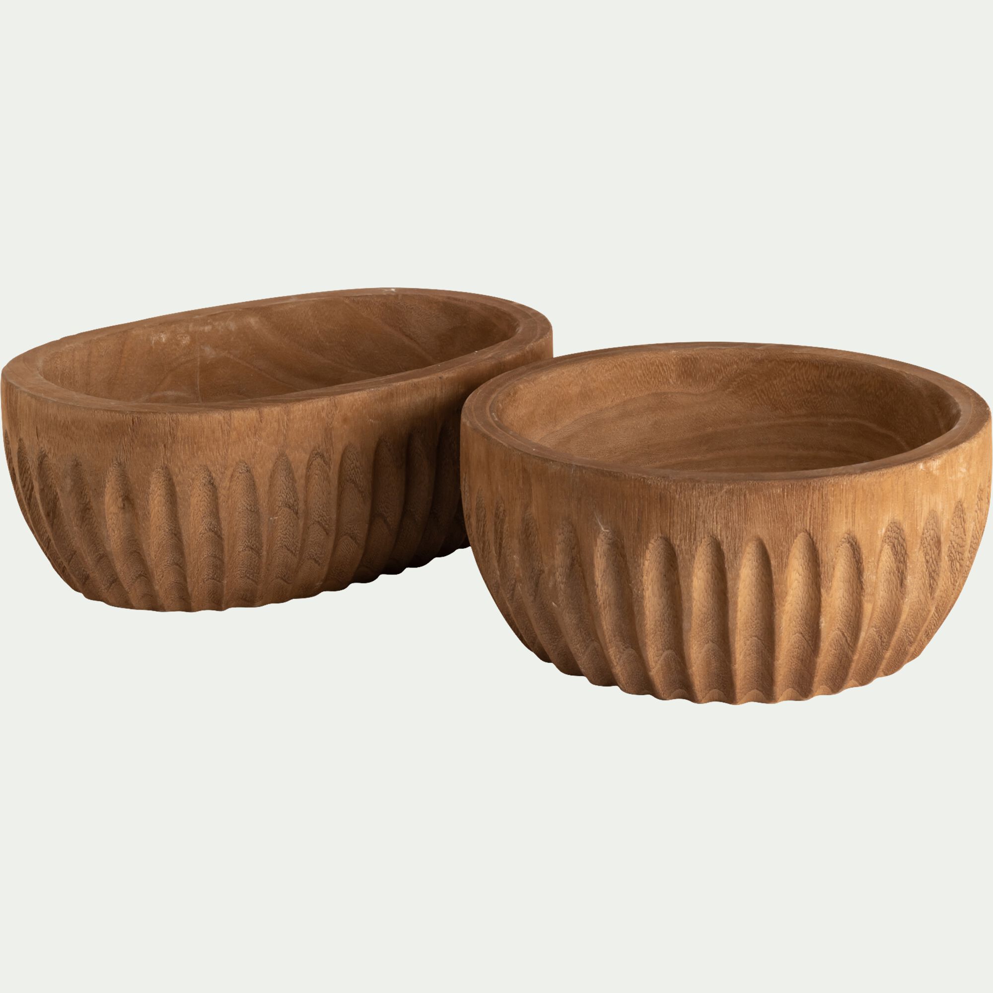 PIDOLA - Coupe ronde en bois de paulownia D22cm - naturel