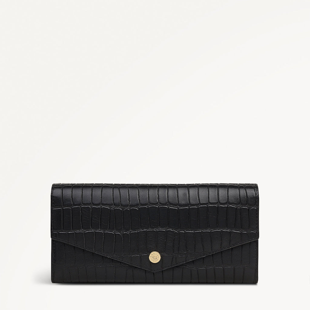 Eltham Mews - Faux Croc Large Flapover Wallet - POSA15110
