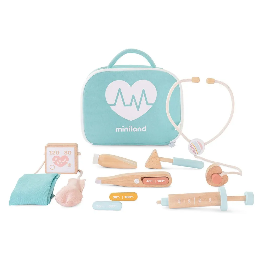 Miniland Set Medical Wood Dolls