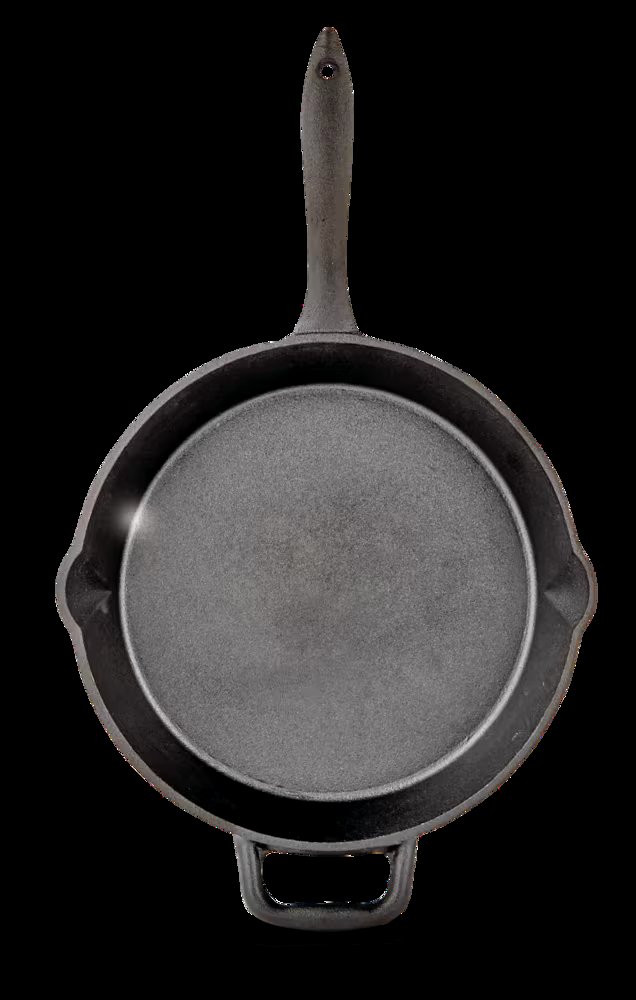 Lagostina Cast Iron Preseasoned Frying Pan, Oven & Broiler Safe, Black, 30-cm
