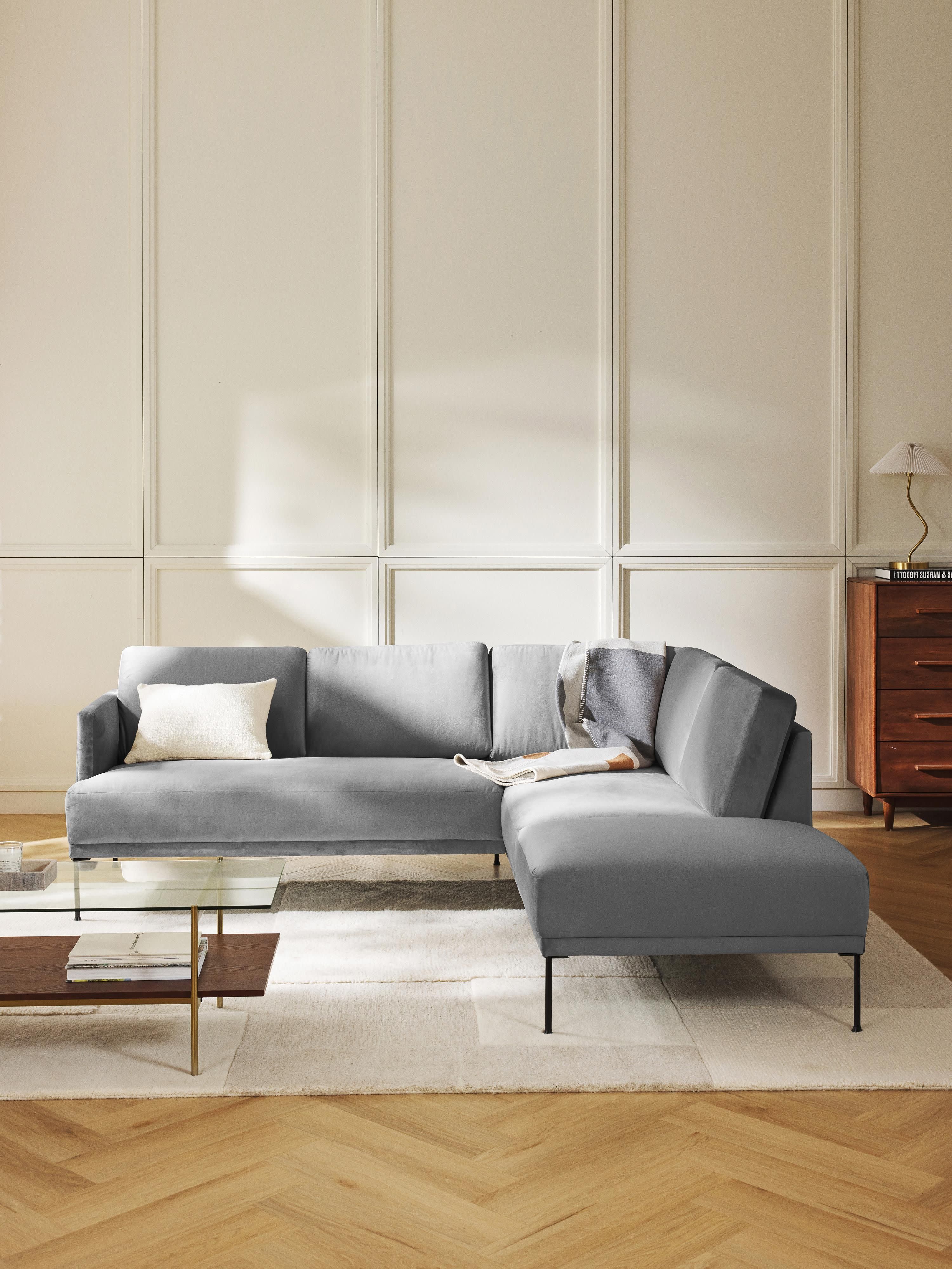 Samt-Ecksofa Fluente