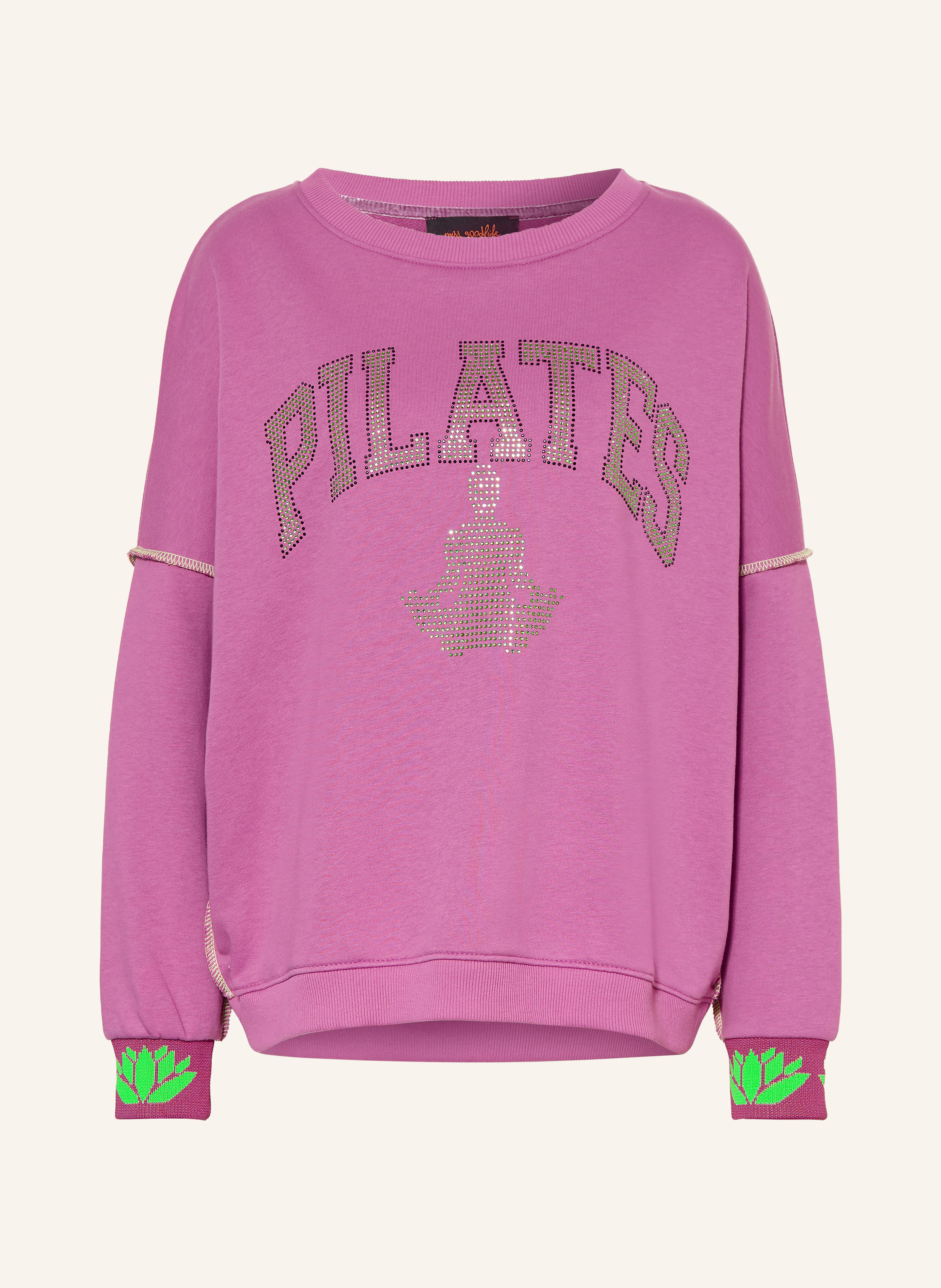 miss goodlife Sweatshirt mit Schmucksteinen