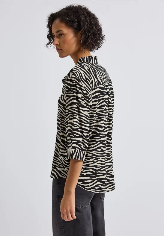 Gemusterte Hemdbluse