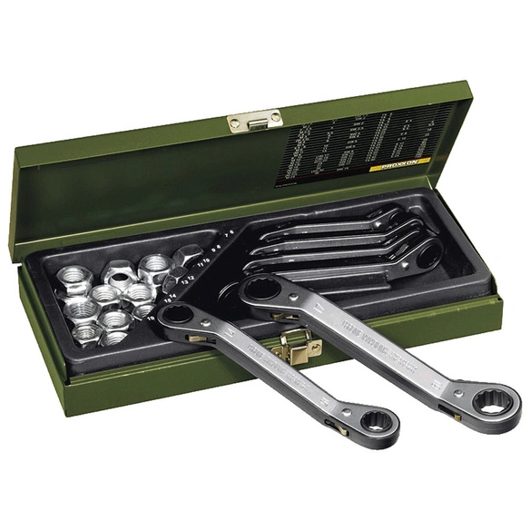 Ratschen-Set »Industrial«, 6-teilig, Schlüsselgröße: von 6 bis 19 mm