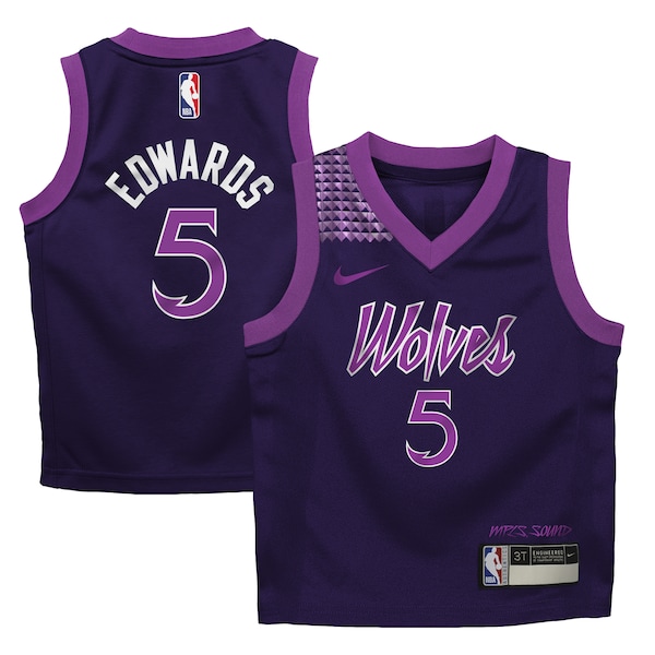 Anthony Edwards Minnesota Timberwolves Nike Preschool 2025/26 City Edition Swingman Jersey - Purple