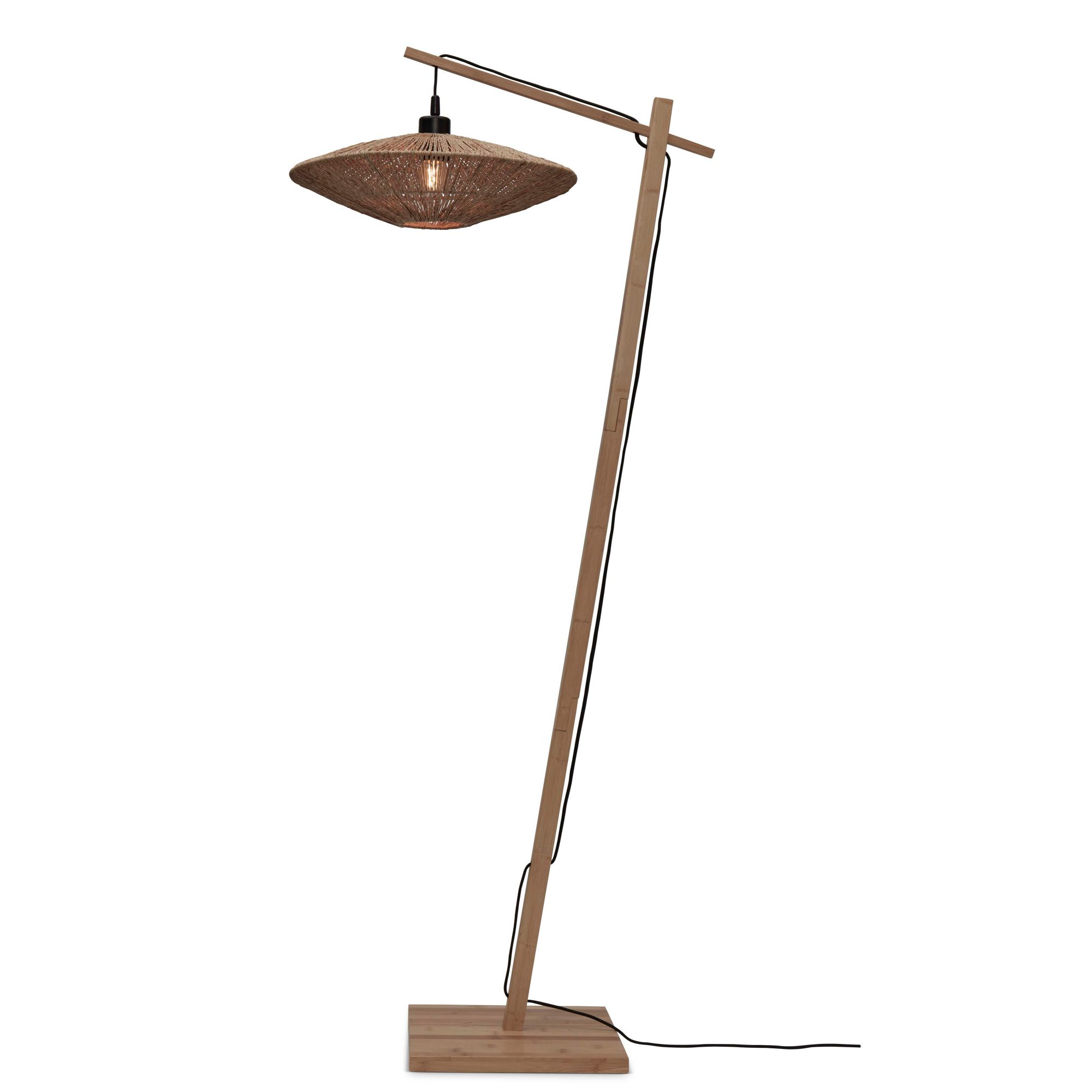 GOOD&MOJO vloerlamp Iguazu - bruin - Ø30cm