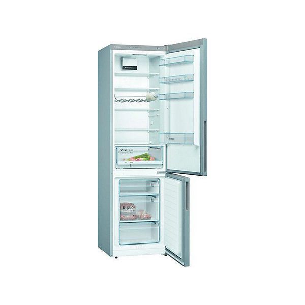 BOSCH KGV39VLEAS - Réfrigérateur congélateur bas - 344L (250 94) - Froid brassé - L 60cm x H 201cm - Inox