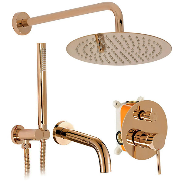 Kit de douche-baignoire encastrée REA Lungo Rose Gold   box