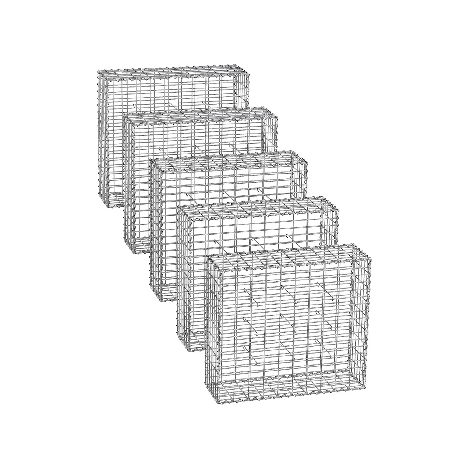 Gabion pour pierre antirouille (Lot de 5)