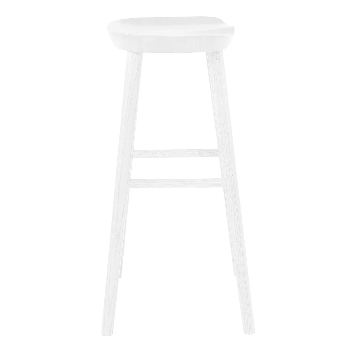 30 White Solid Wood Bar Stool