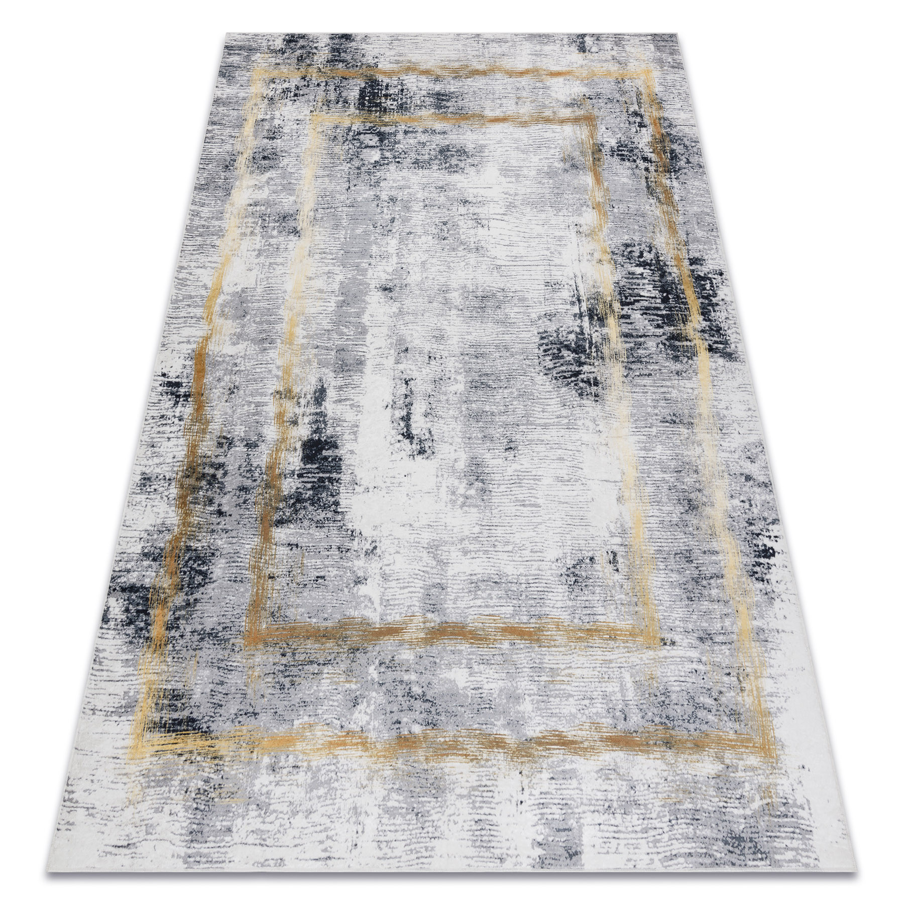 Dywan do prania ANDRE 1065 Ramka, vintage antypoślizgowy - 80x150 cm