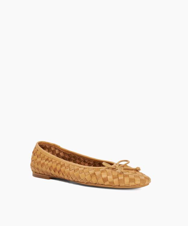 Heat Tan - Woven Ballet Flats