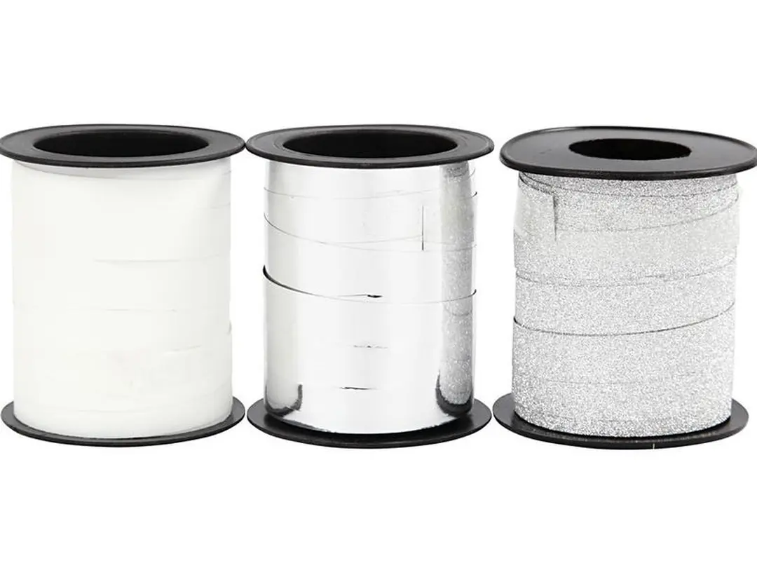 Geschenkband 3er-Set Kräuselband