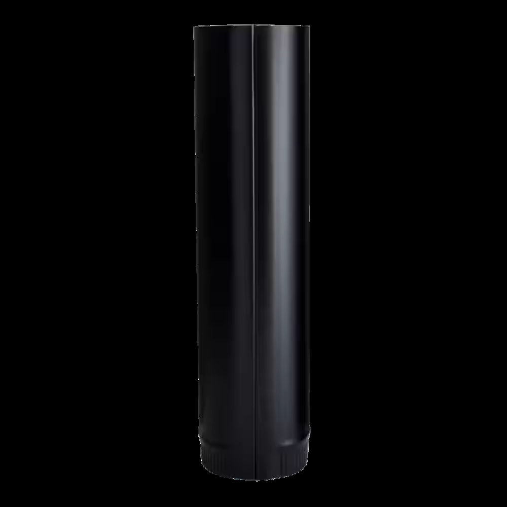 Imperial Fireplace Stove Pipe, 6-in x 24-in,Black Matte Finish