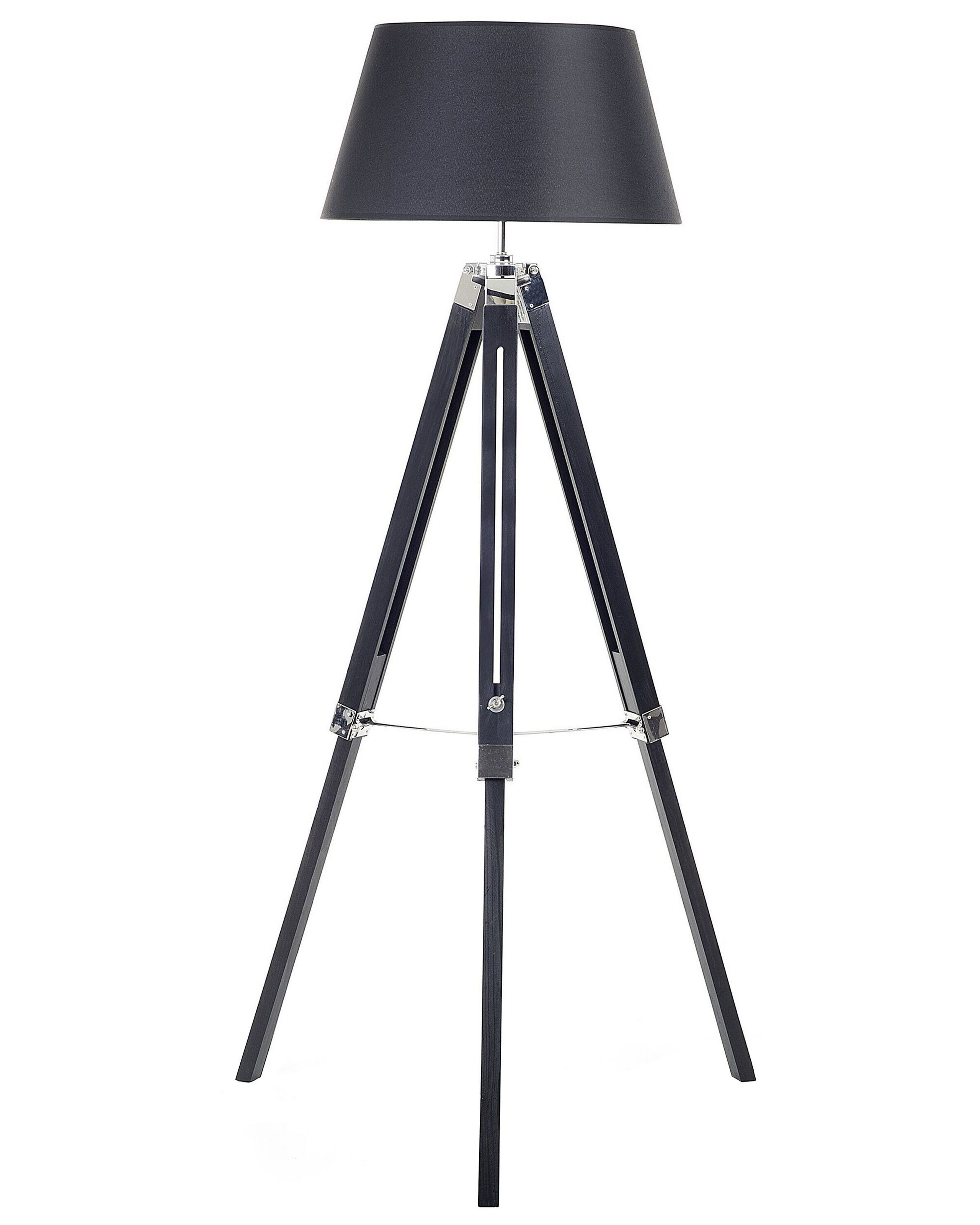 Lampa podłogowa stojąca trójnóg czarna
