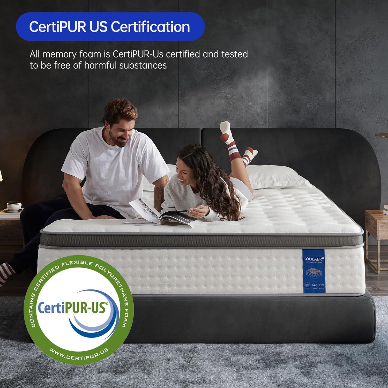 14 Inch King Size Mattress – The Feel Most Sleepers Prefer | Hybrid Gel Memory Foam Comfort & Balanced Support for Back and Side Sleepers – Medium-Firm