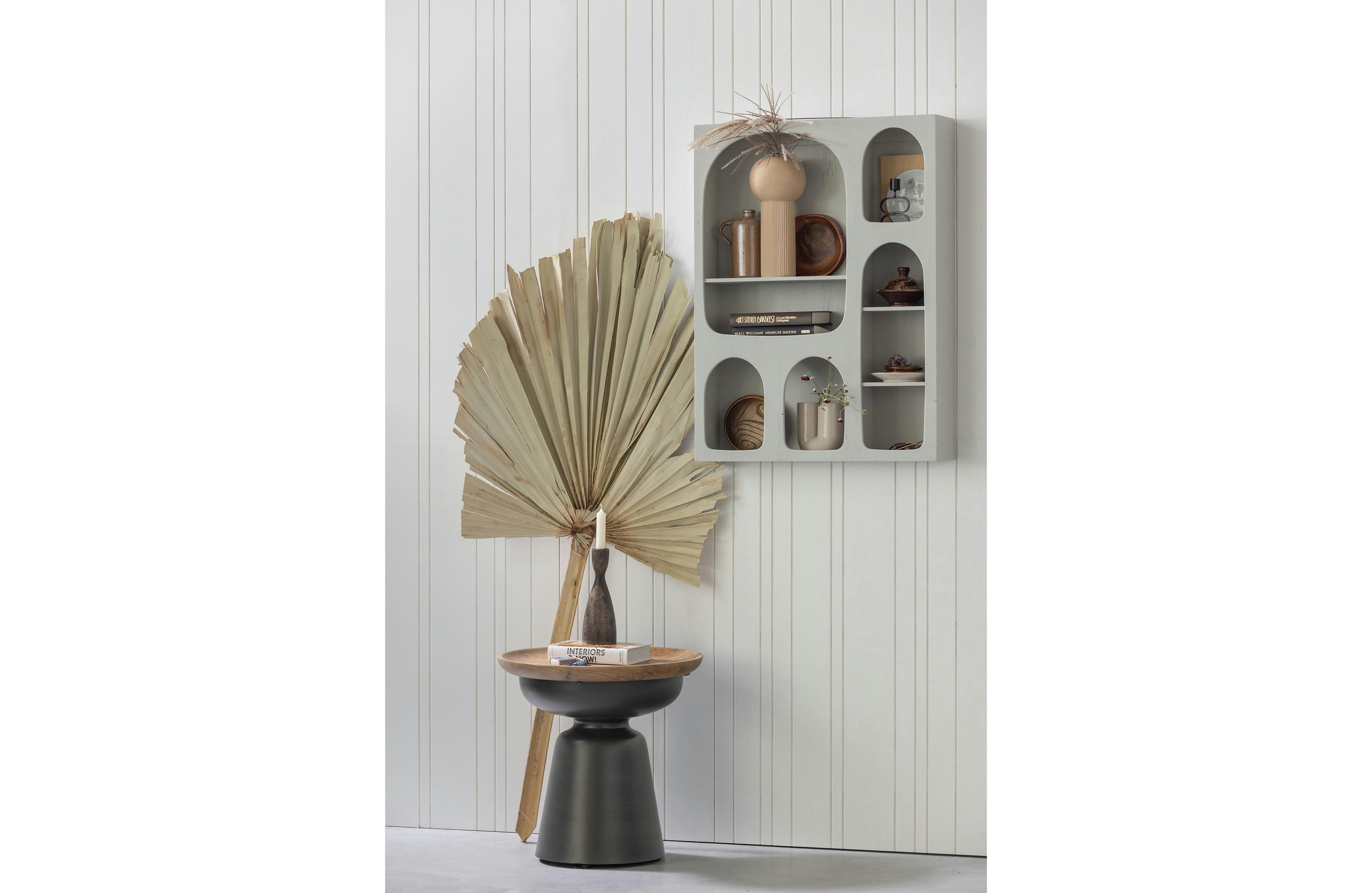 DANA - Table basse en bois et métal noir