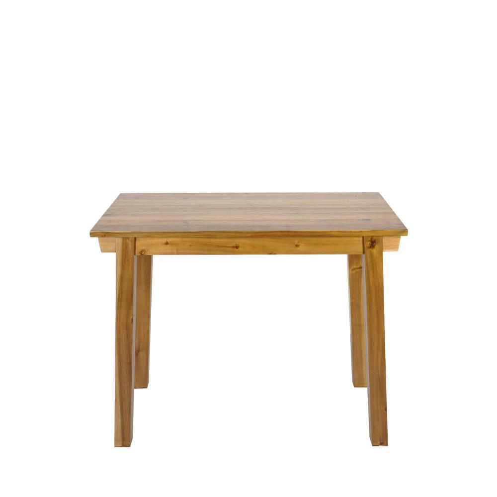 HANOTILO - Table de bar en acacia H100xL120cm bois foncé