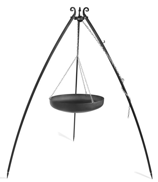 Trójnóg do grilla, woka i kociołka, 200 cm, LARGO, czarny | TYLETEGOTU