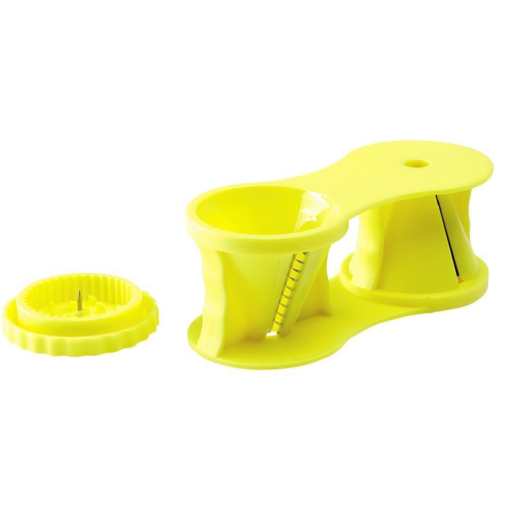 Coupe légume spiralizer en inox et plastique vert