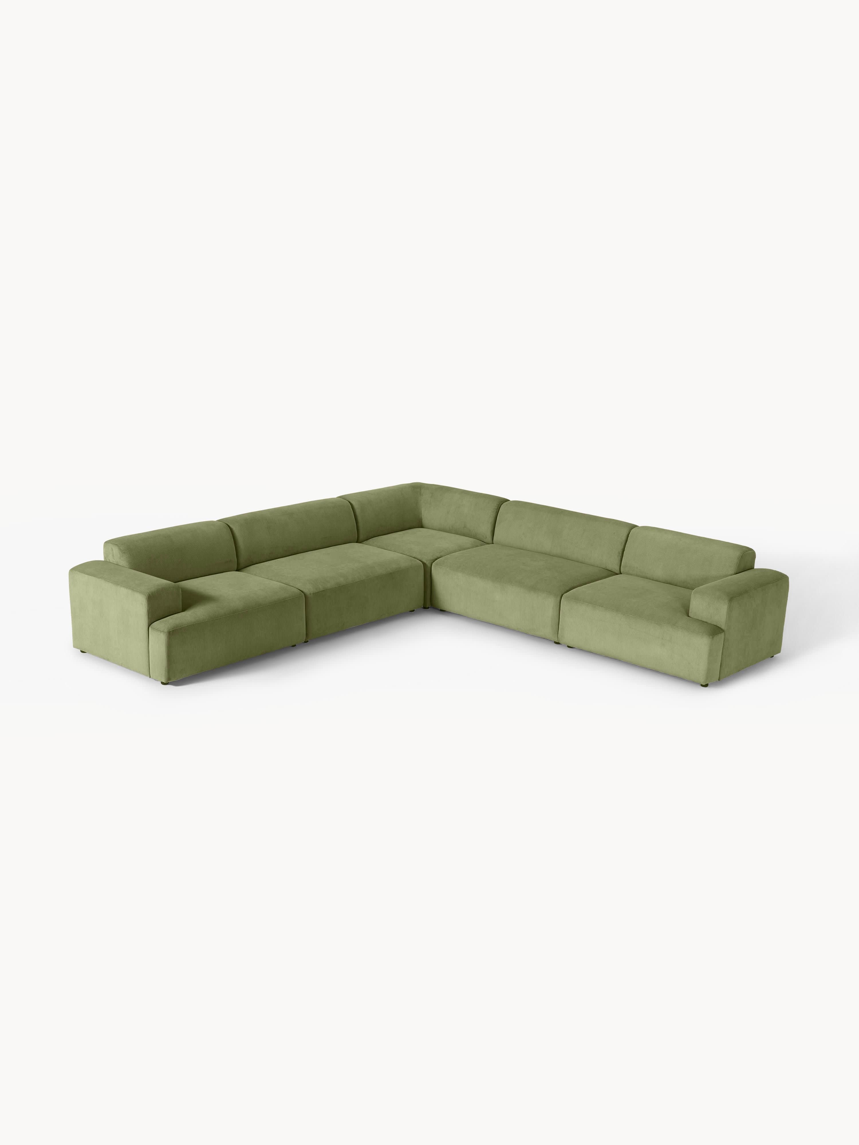 Cord-Ecksofa Melva (4-Sitzer)