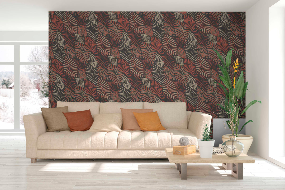 Sanders & Sanders behang bladeren terracotta - 53 cm x 10 m - 640503