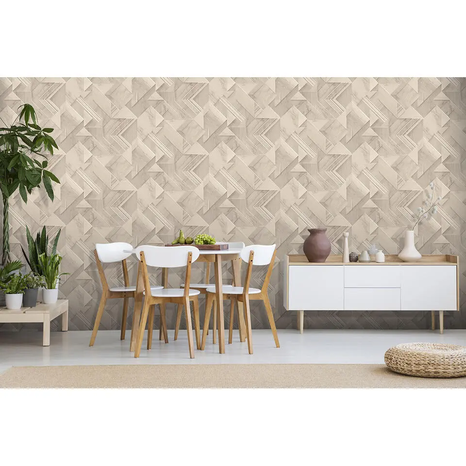 Dutch Wallcoverings - Onyx dessin beige - 0,53x10,05m