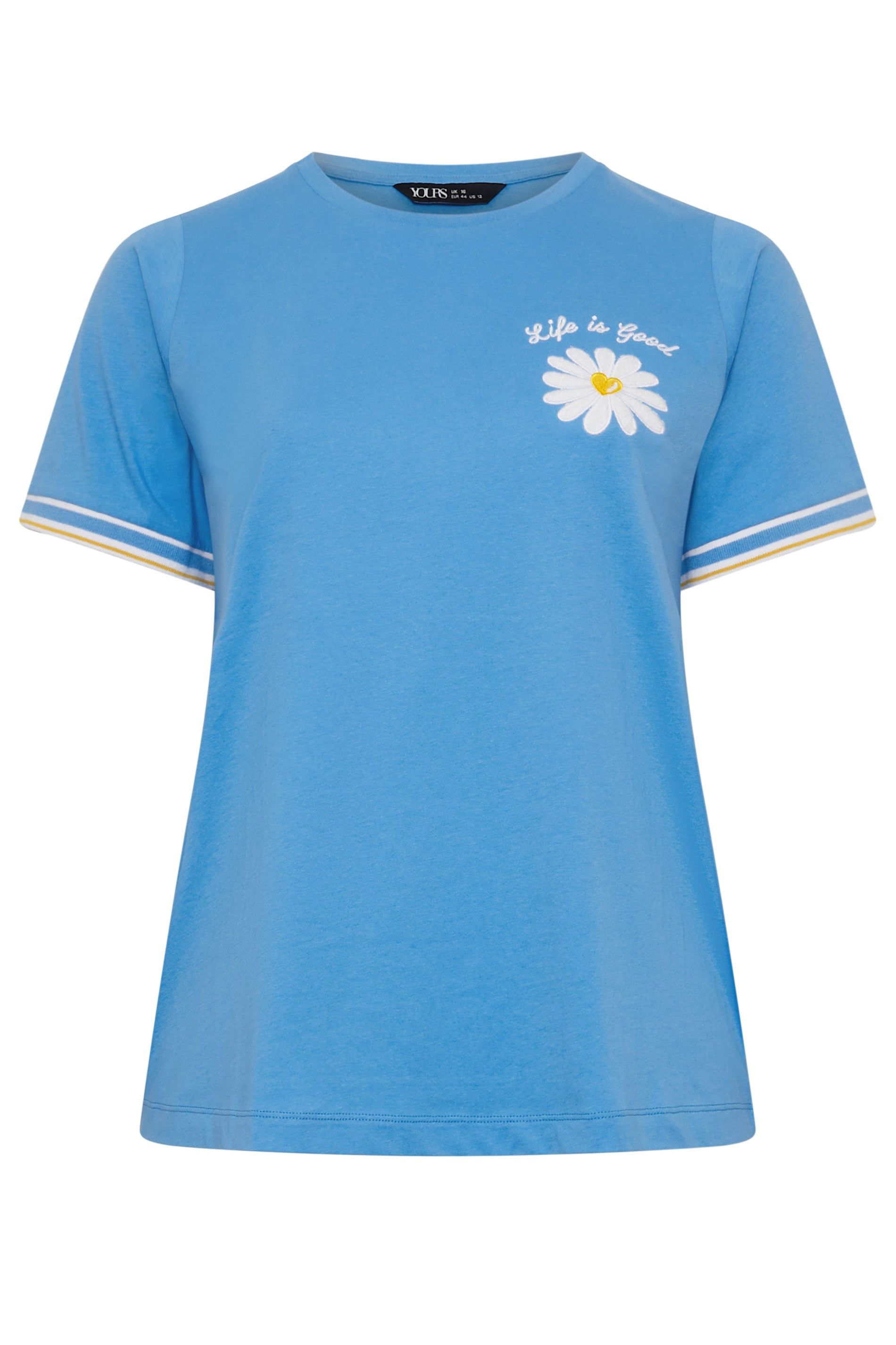 Yours Varsity Trim Daisy T-Shirt