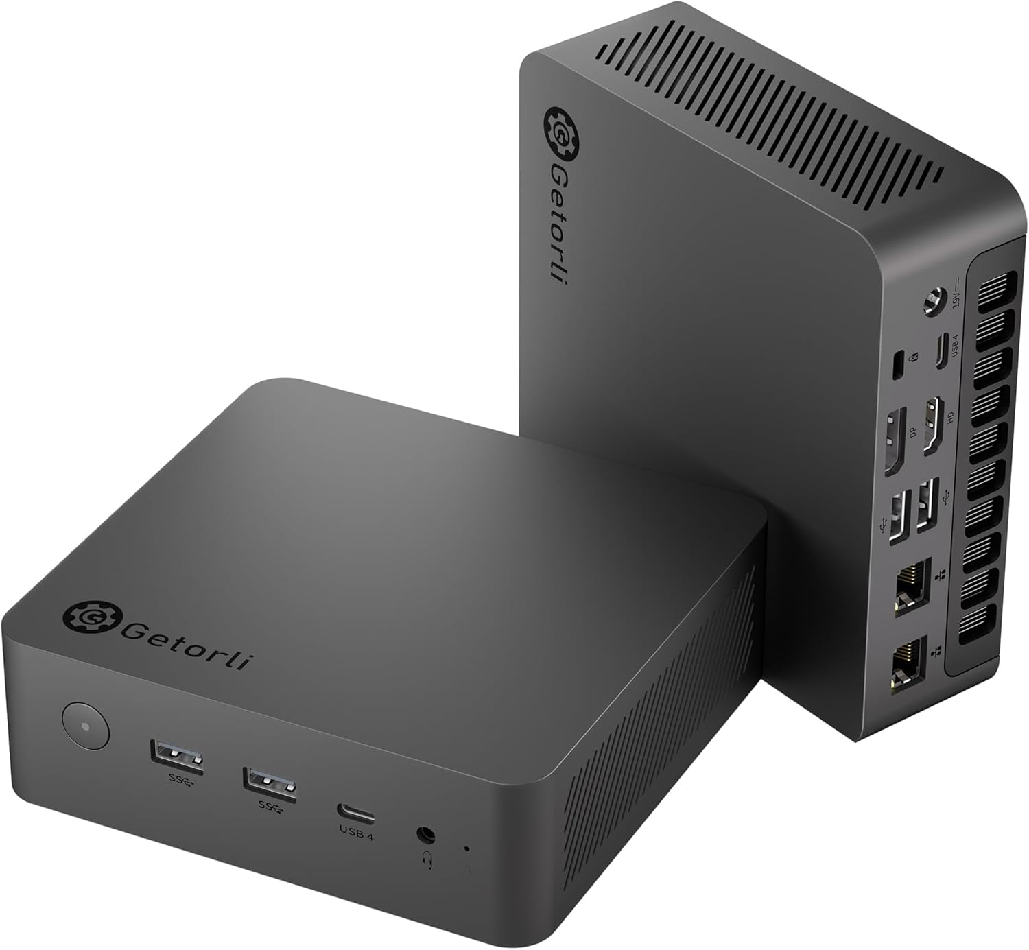 Getorli Mini PC  Dual LAN AMD Ryzen 7 PRO 8845HS (Max 5.1GHz)  Mini Computers 32GB DDR5 1TB SSD  Mini Desktop Computer 4K 120Hz Displays/HDMI/Type-C/USB Ports/RJ45/WiFi 6/BT5.3 for Home/Office/Games