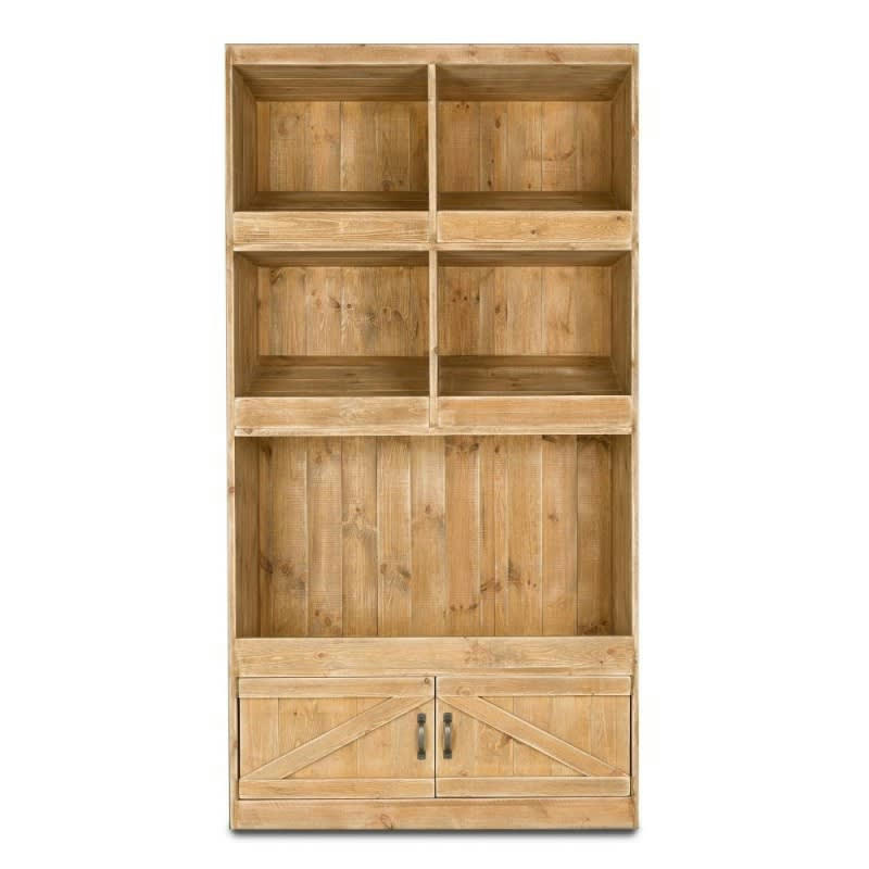 - Etagère boulangerie 3 niveaux 2 portes bois massif