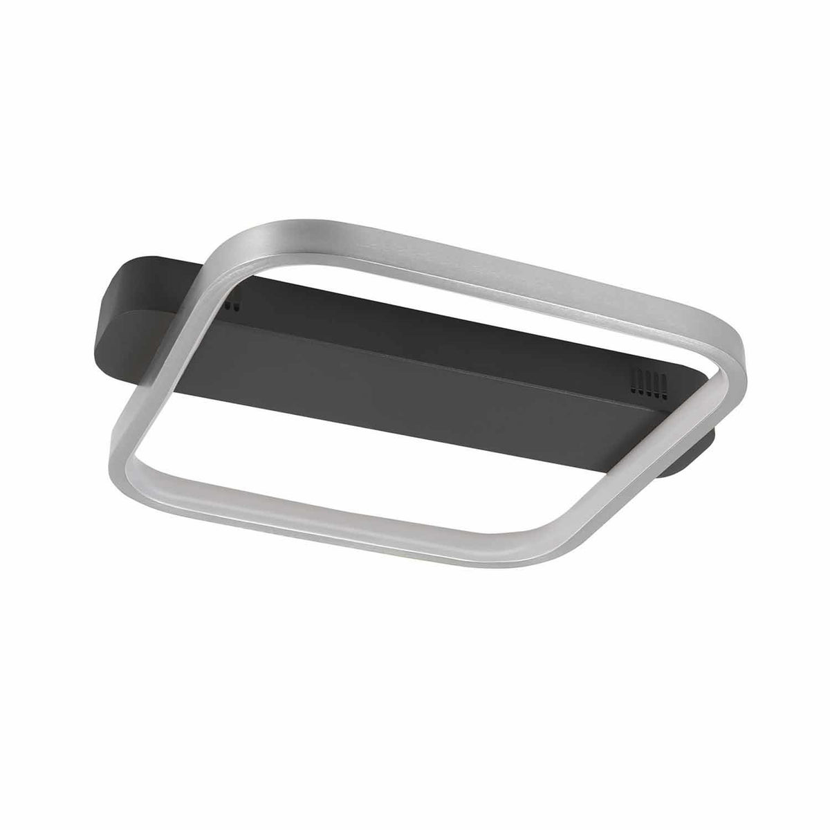 Highlight plafondlamp Ascona - 1 lichts - 36 x 6  cm - zwart - mat chroom