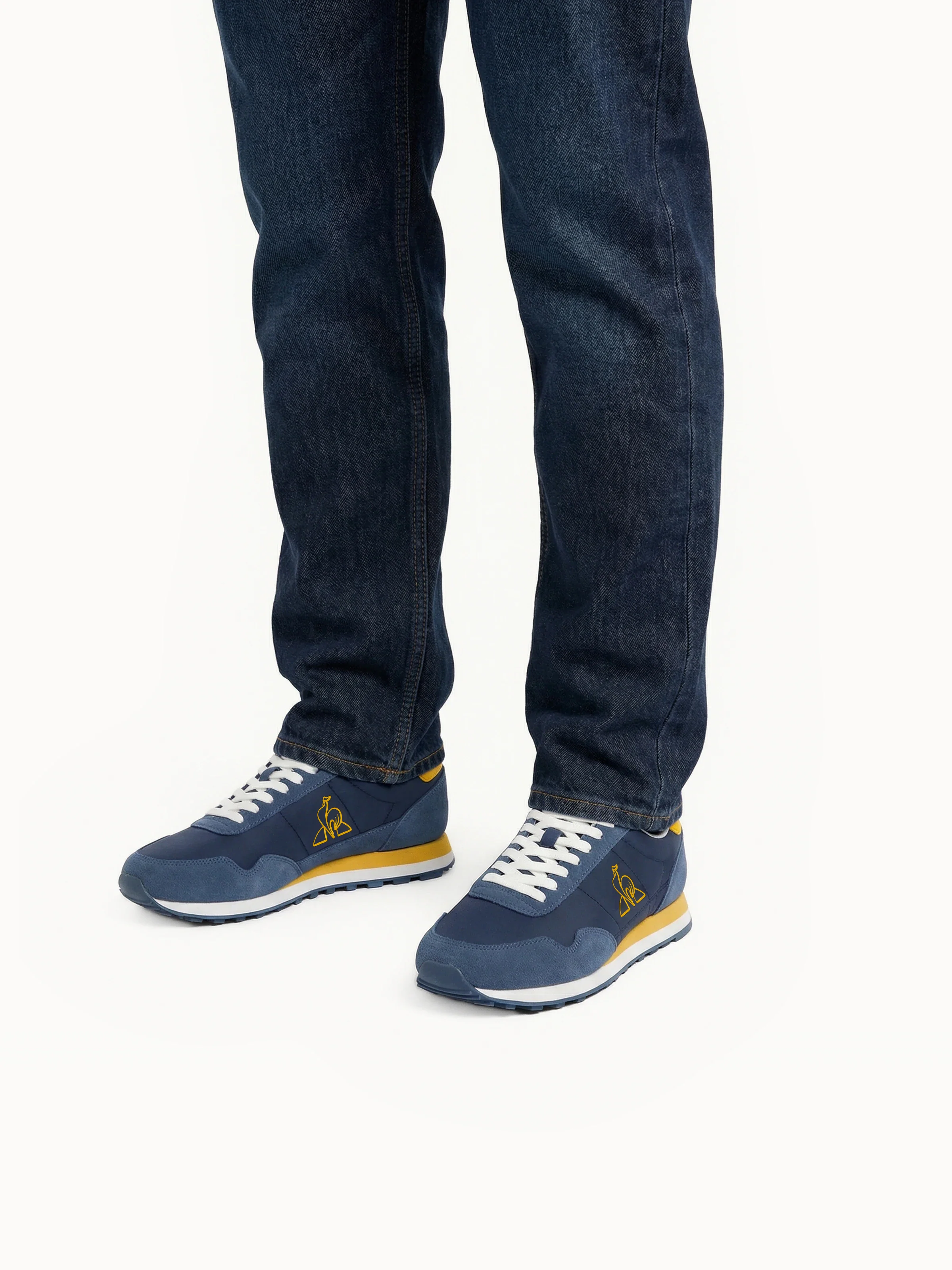 Sneakers retro-running en textile et suede Astra
