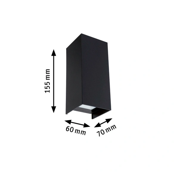 LED-Außenwandleuchte »Flame«, BxHxT: 6,5 x 15,5 x 6,5 cm, Aluminium