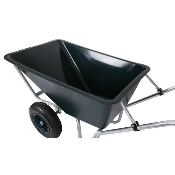 Schubkarre, HxL: 83 x 186 cm, 160 l, Kunststoff-Mulde