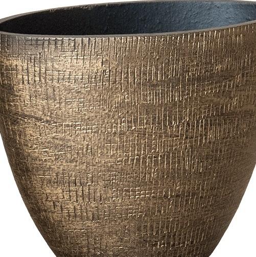 Ter Steege Planter Ryan Shiny Gold 33 cm ovale gouden bloempot voor