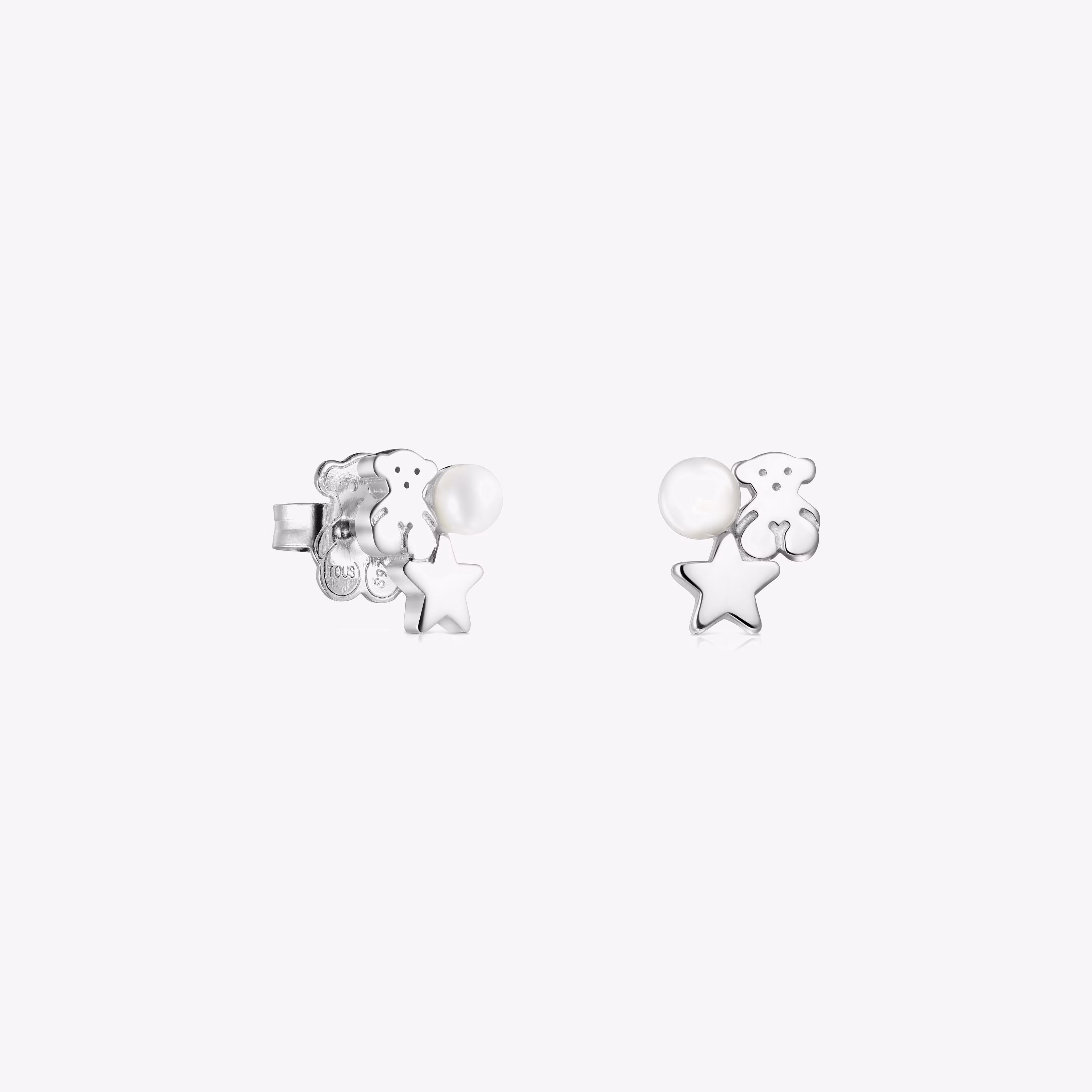Pendientes de plata con perla Nocturne