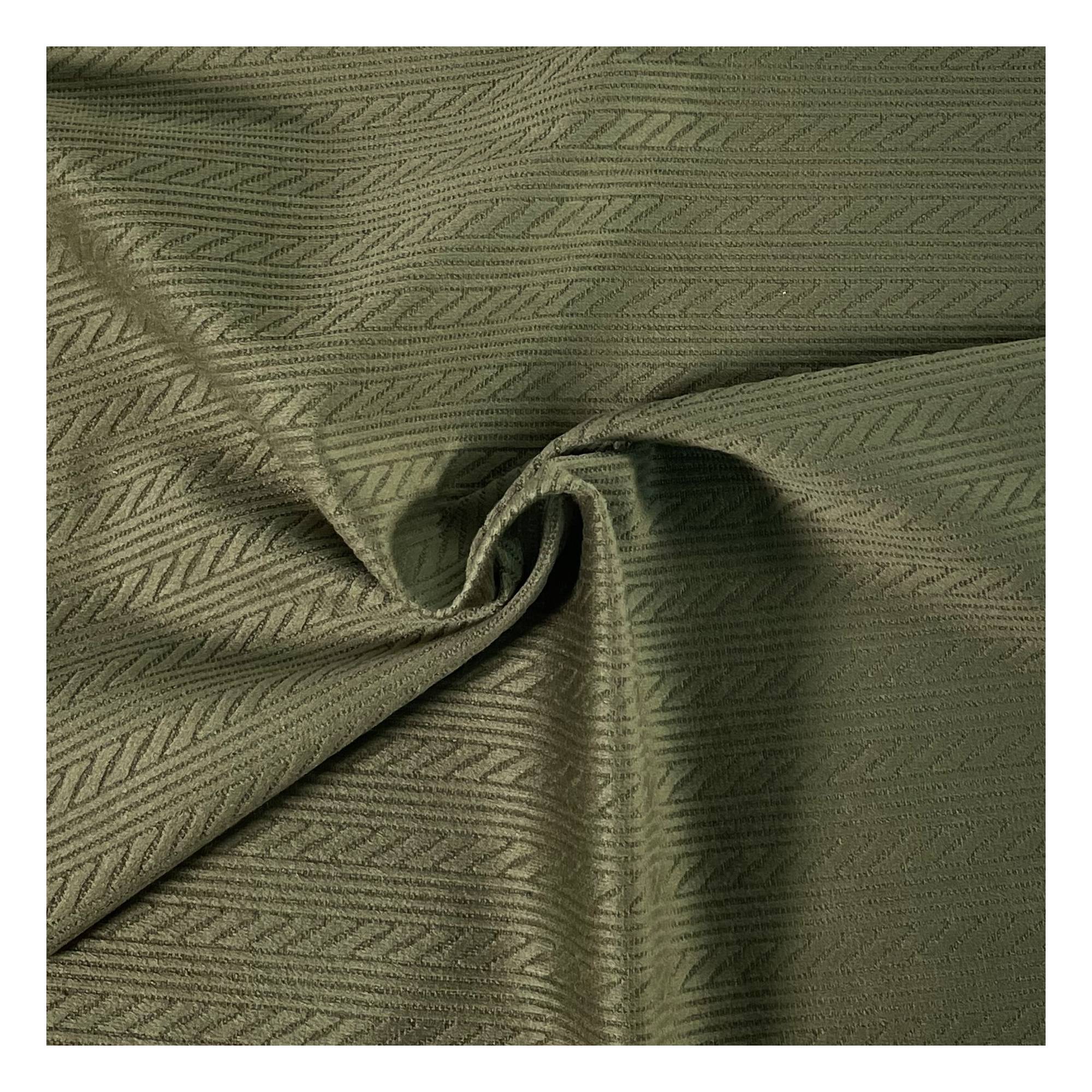 Olive Polyester Rib Fabric by the Metre