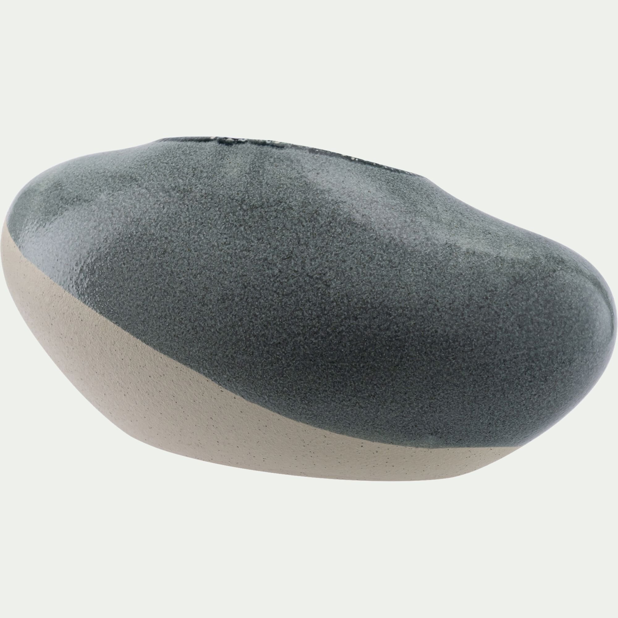 DINAN - Vase asymétrique en grès - gris H16,5cm
