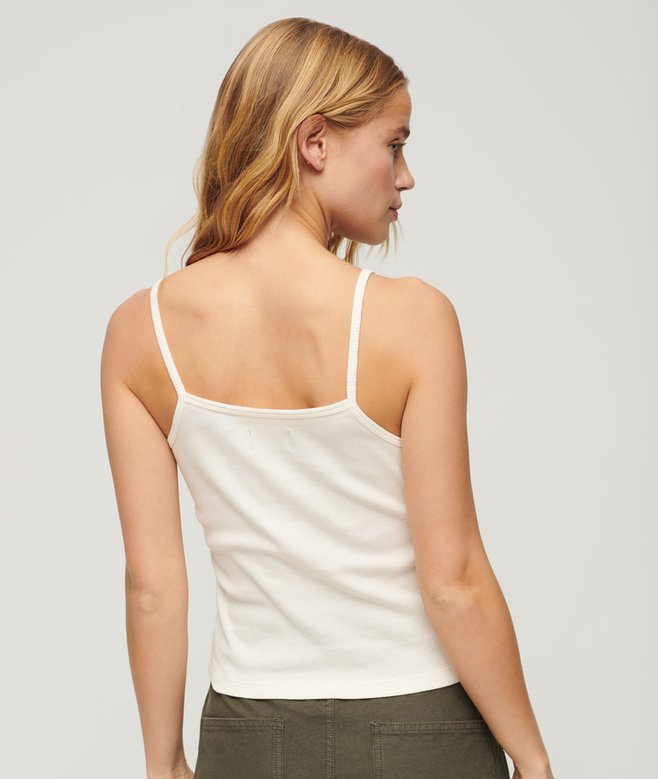Athletic College Graphic Rib Cami Top