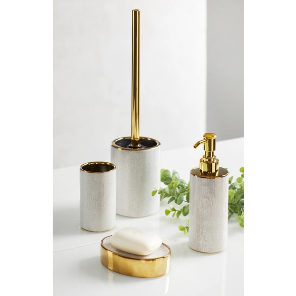 WC-Garnitur »Nuria«, Keramik, goldfarben