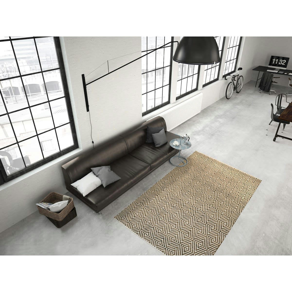 GLAZE - Tapis design en Coton Beige 160x230 cm