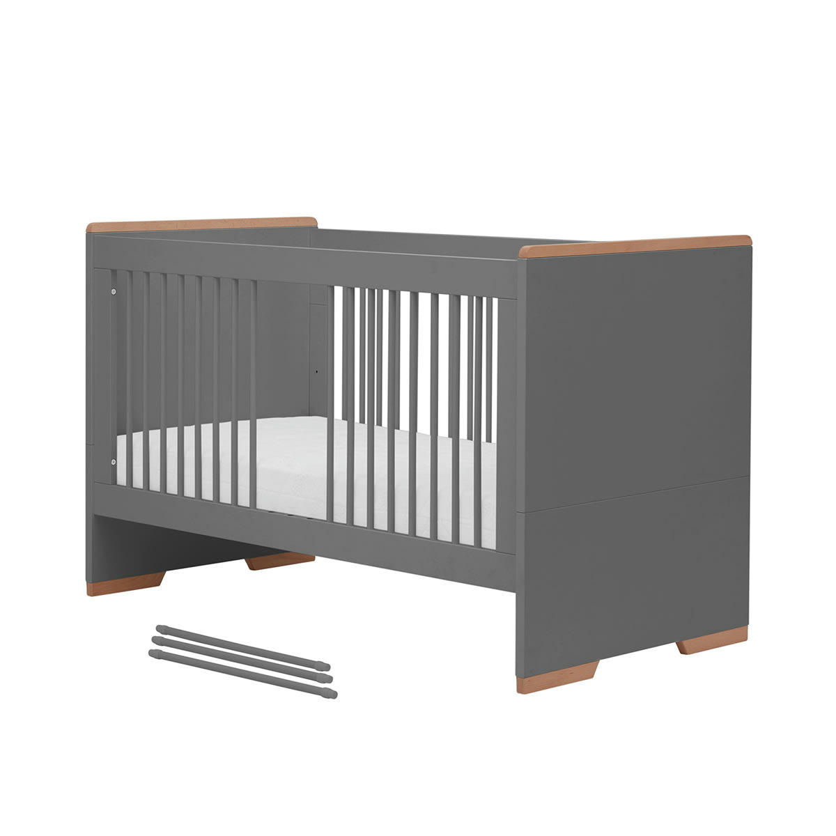 SNAP - Lit évolutif 70x140 gris naturel