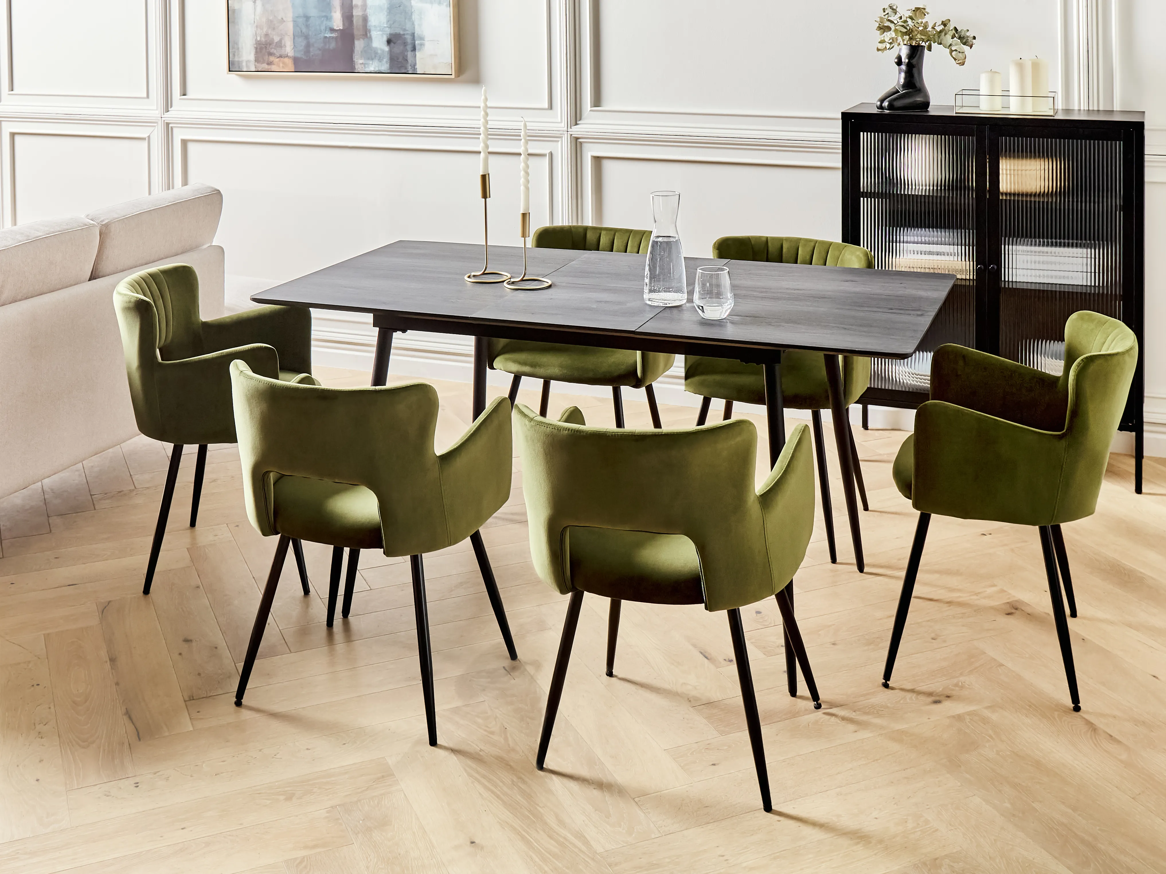 Extending Dining Table GELANDA Grey 120/160 cm 80 cm