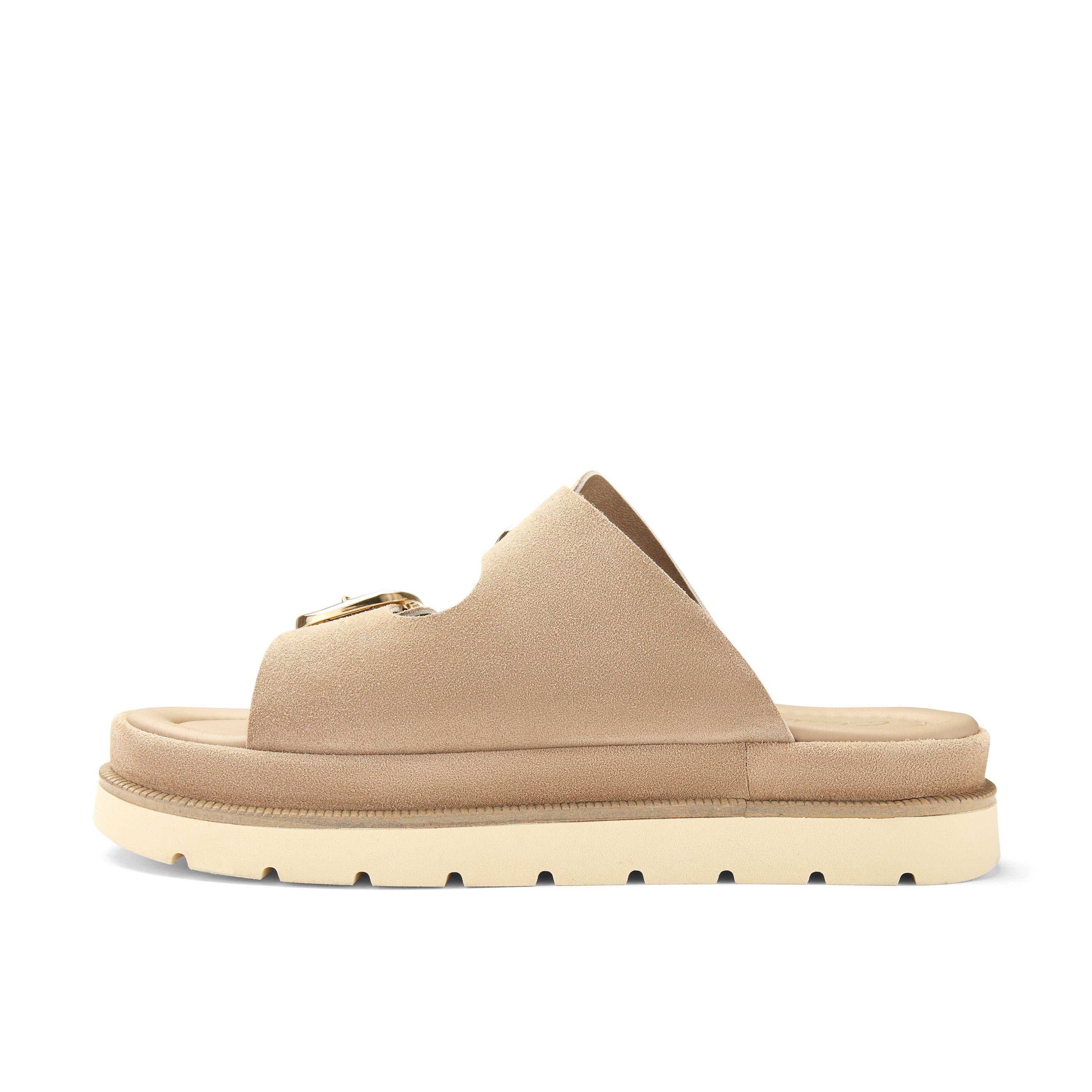 Clarks Sorella Mule Sand Suede Flat Sandals,Flatforms,Sliders